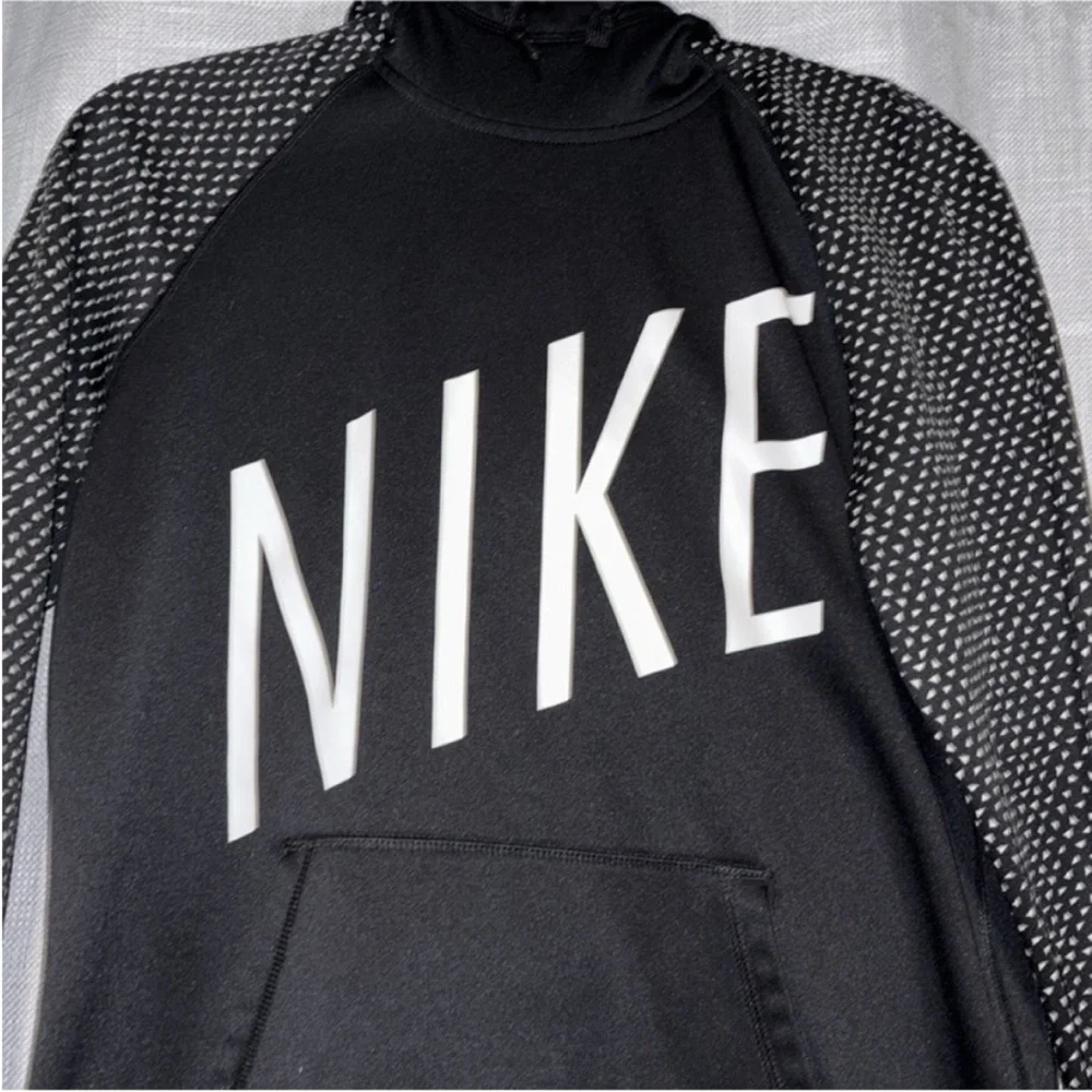 Nike Black Hoodie with White Dot Pattern
